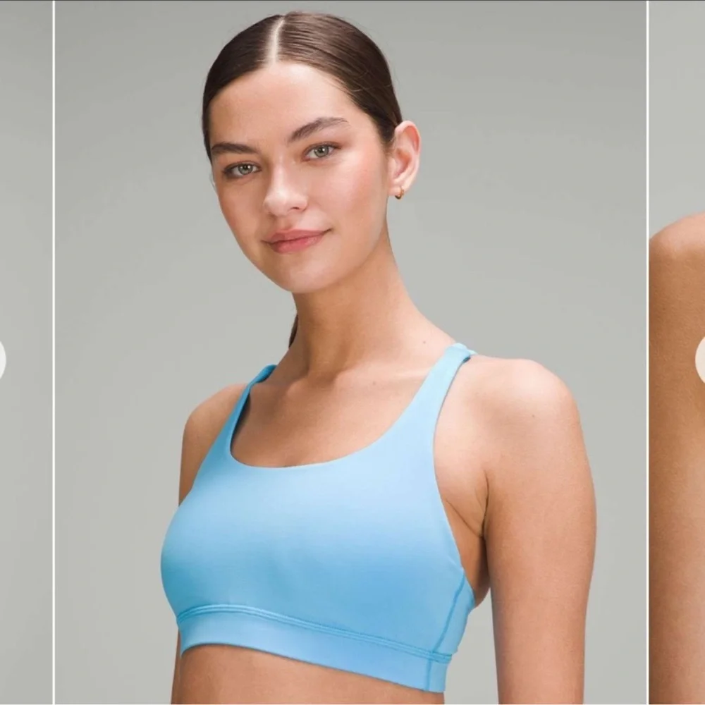 LIKE NEW Lululemon Energy Bra *medium support, B-D cup - Kayak Blue Light - Picture 3 of 6